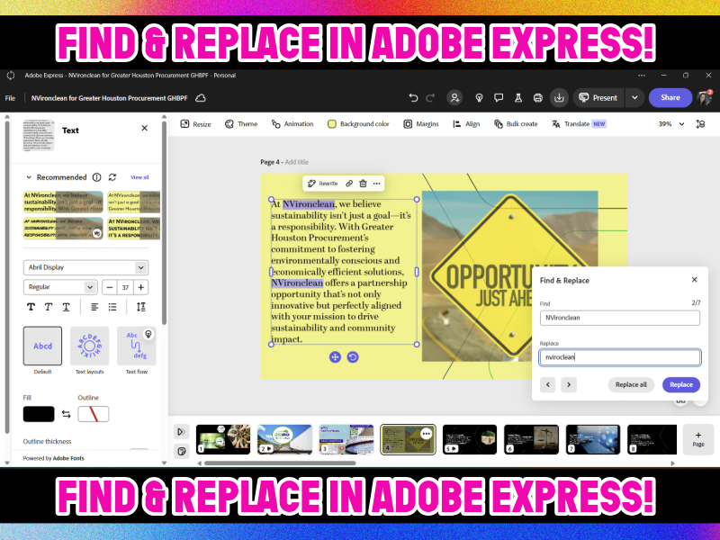 Master Text Updates in Adobe Express: Your Ultimate Guide to Find & Replace 🖌️✨